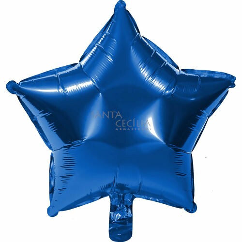 Balão Metal Estrela 45cm Azul
